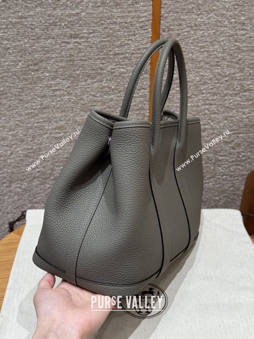 Hermes Garden Party 30/36cm Bag in Togo Leather Gris Meyer Cloud Grey 2025(Handmade) (XX-25102306)