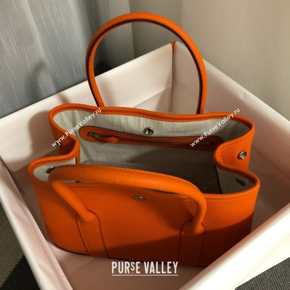 Hermes Garden Party 30/36cm Bag in Togo Leather 93 Orange 2025(Handmade) (XX-25102301)