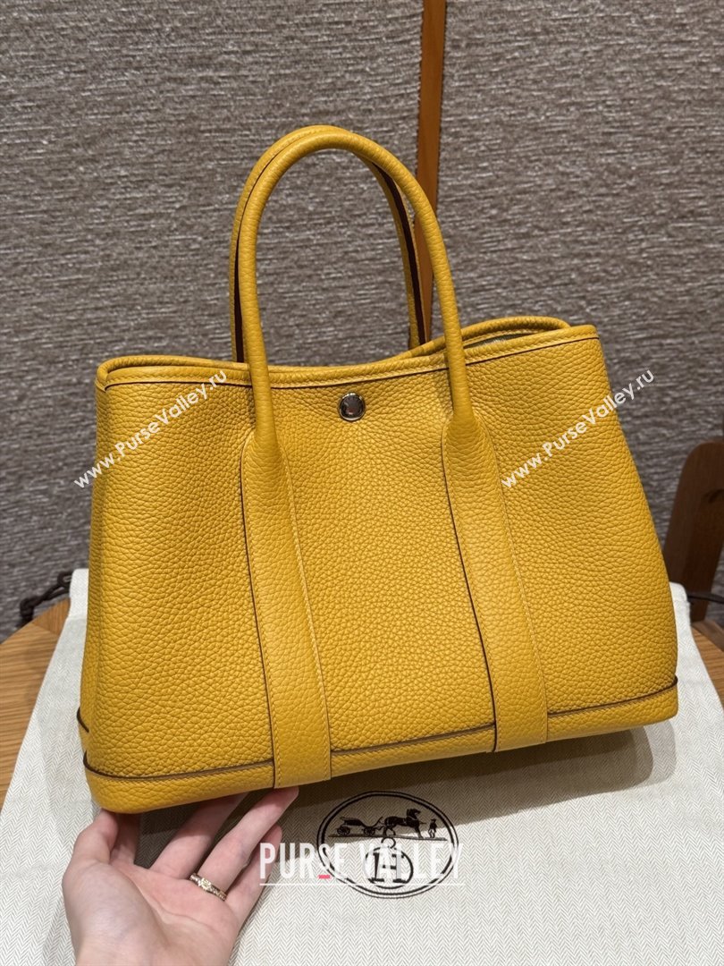 Hermes Garden Party 30/36cm Bag in Togo Leather Jaune Amber Yellow 2025(Handmade) (XX-25102307)