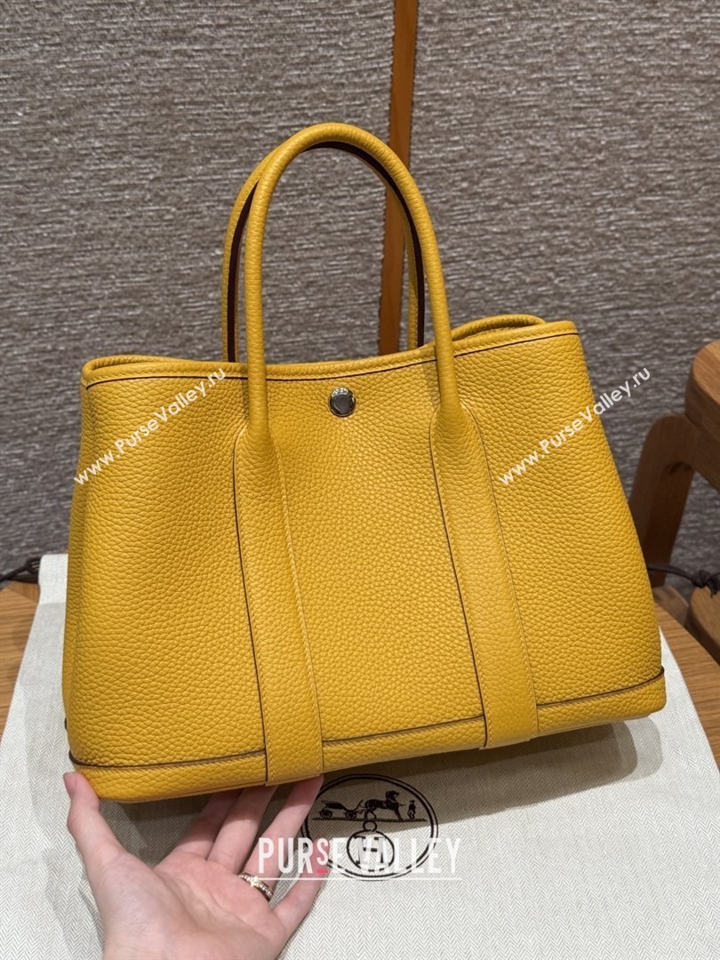 Hermes Garden Party 30/36cm Bag in Togo Leather Jaune Amber Yellow 2025(Handmade) (XX-25102307)