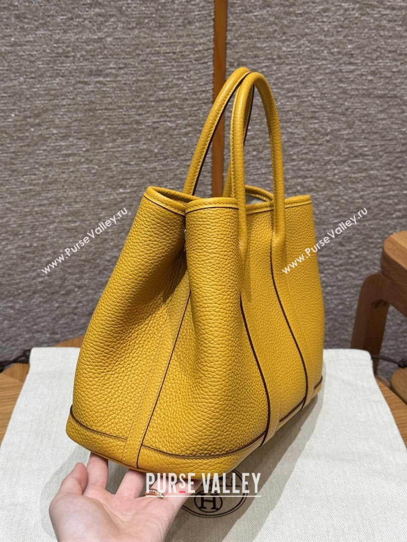 Hermes Garden Party 30/36cm Bag in Togo Leather Jaune Amber Yellow 2025(Handmade) (XX-25102307)
