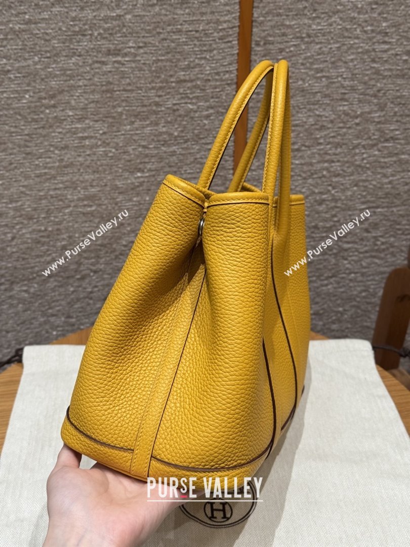 Hermes Garden Party 30/36cm Bag in Togo Leather Jaune Amber Yellow 2025(Handmade) (XX-25102307)
