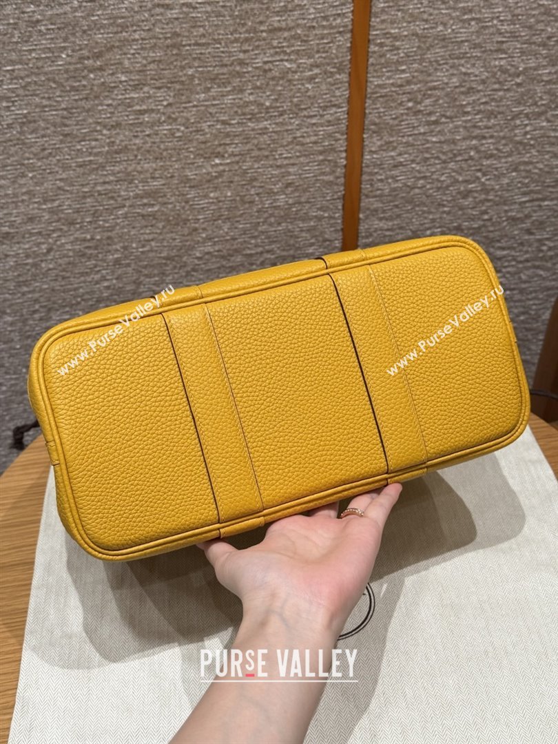 Hermes Garden Party 30/36cm Bag in Togo Leather Jaune Amber Yellow 2025(Handmade) (XX-25102307)