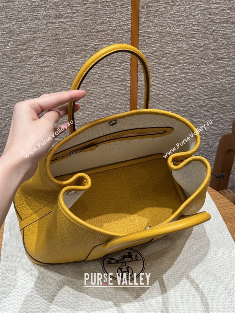 Hermes Garden Party 30/36cm Bag in Togo Leather Jaune Amber Yellow 2025(Handmade) (XX-25102307)