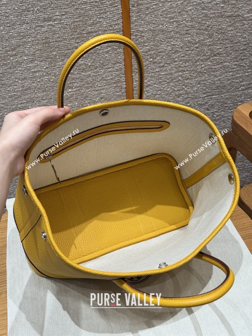 Hermes Garden Party 30/36cm Bag in Togo Leather Jaune Amber Yellow 2025(Handmade) (XX-25102307)