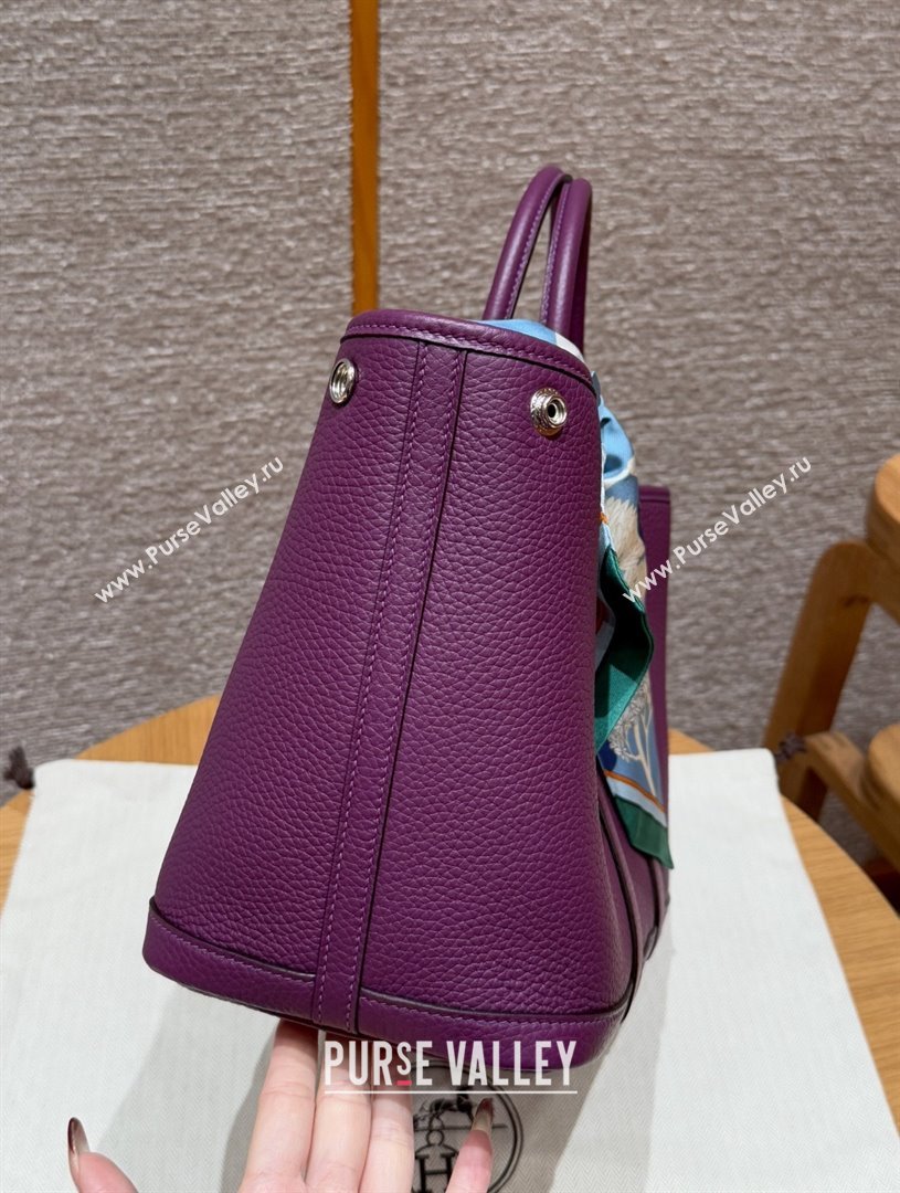 Hermes Garden Party 30/36cm Bag in Togo Leather Anemone Purple 2025(Handmade) (XX-25102309)