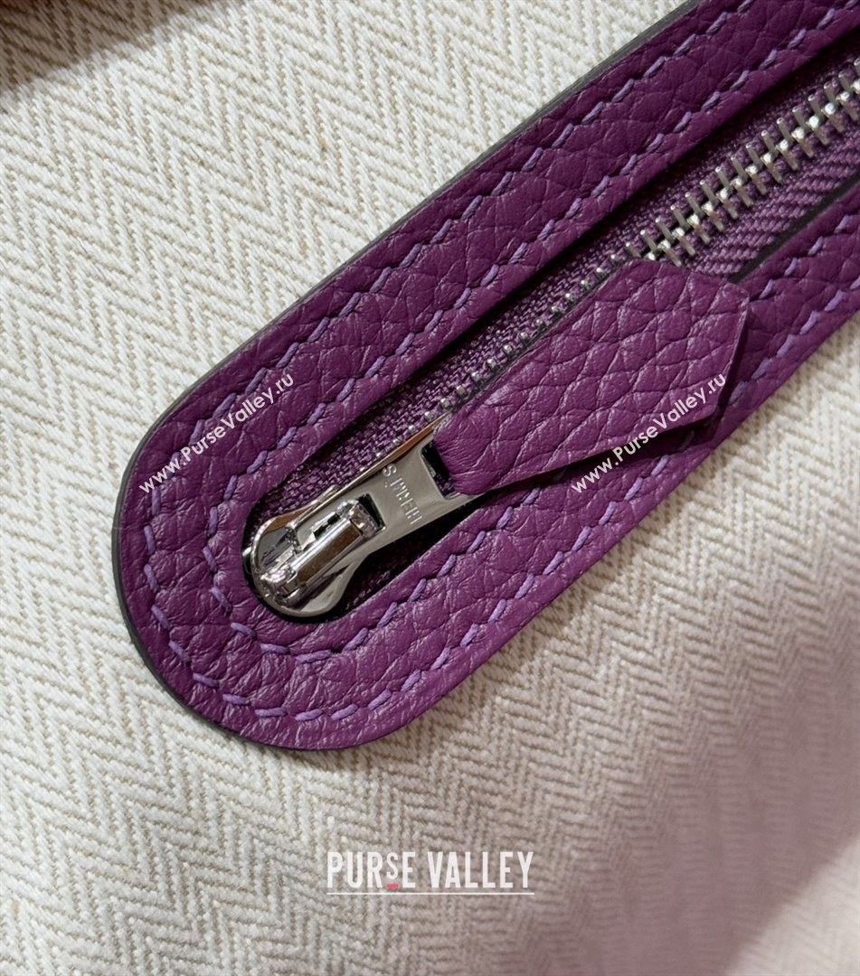Hermes Garden Party 30/36cm Bag in Togo Leather Anemone Purple 2025(Handmade) (XX-25102309)