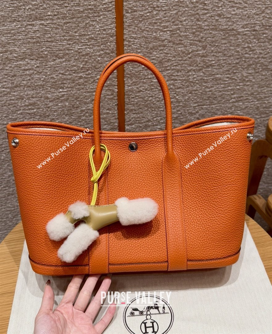 Hermes Garden Party 30/36cm Bag in Togo Leather 93 Orange 2025(Handmade) (XX-25102301)