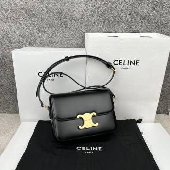 Celine Teen Triomphe Bag in Shiny Calfskin 188423 Black 2025 (JXG-25102302)