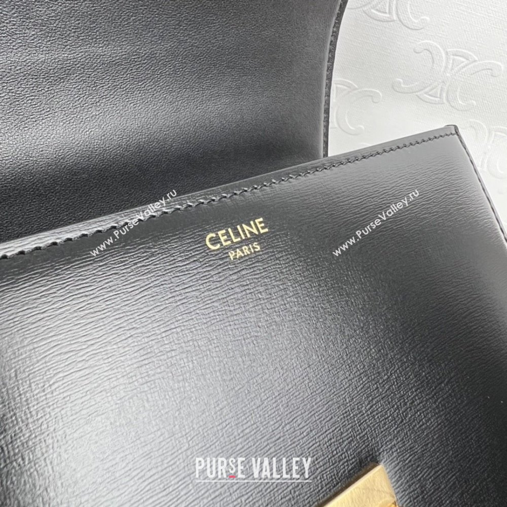 Celine Teen Triomphe Bag in Shiny Calfskin 188423 Black 2025 (JXG-25102302)