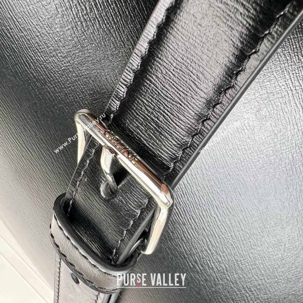 Celine Classique Triomphe Bag in Shiny Calfskin 187363 Black/Silver 2025 (BL-25102424)