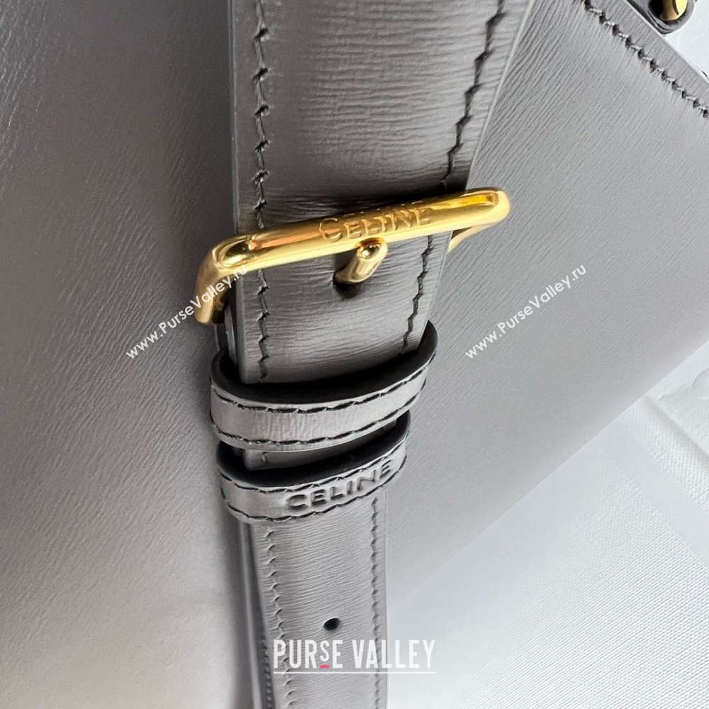 Celine Classique Triomphe Bag in Shiny Calfskin 187363 Lava Grey 2025 (BL-25102426)