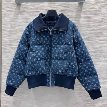 Louis Vuitton Monogram Denim Down Jacket LV102507 Blue 2025 (Q-25102907)
