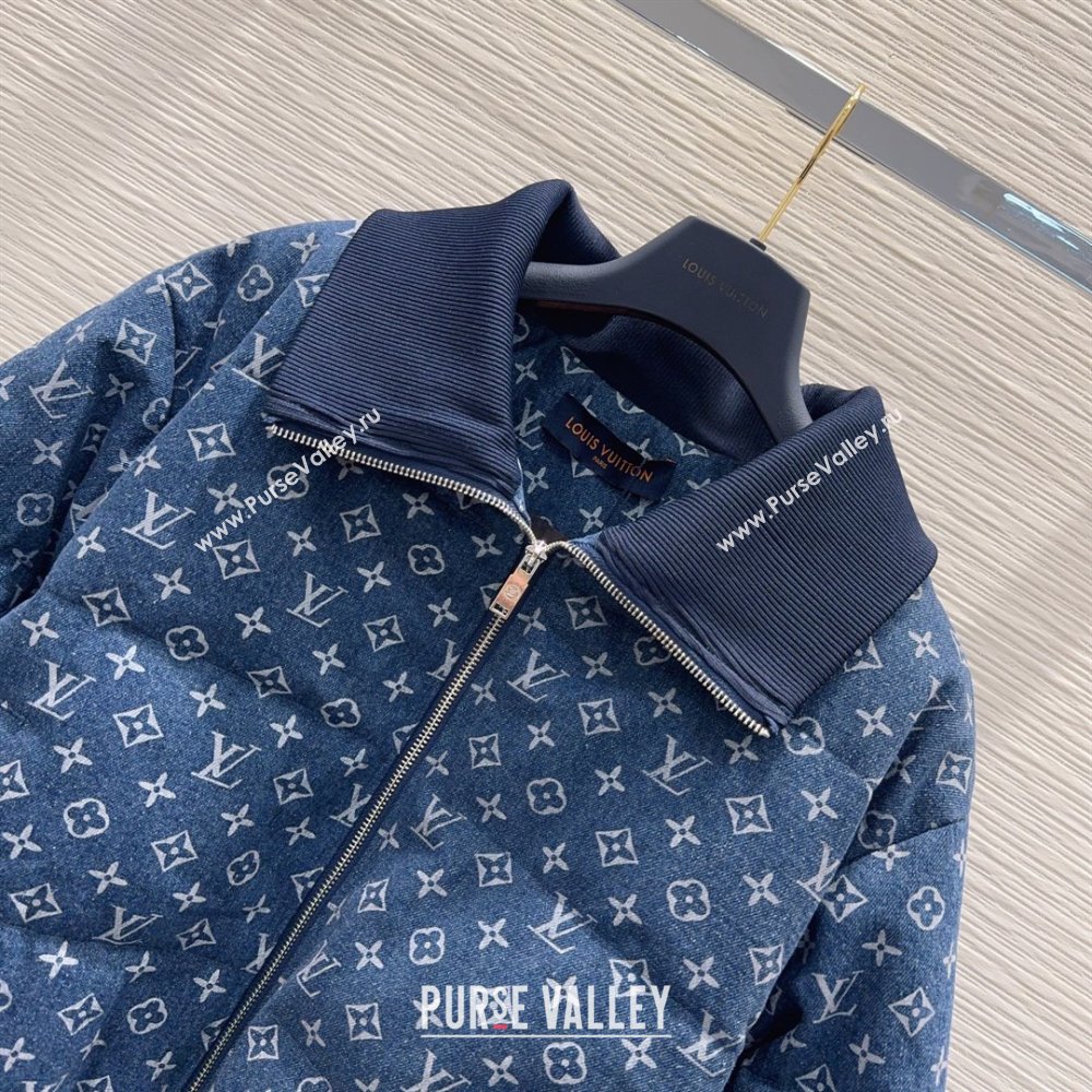 Louis Vuitton Monogram Denim Down Jacket LV102507 Blue 2025 (Q-25102907)