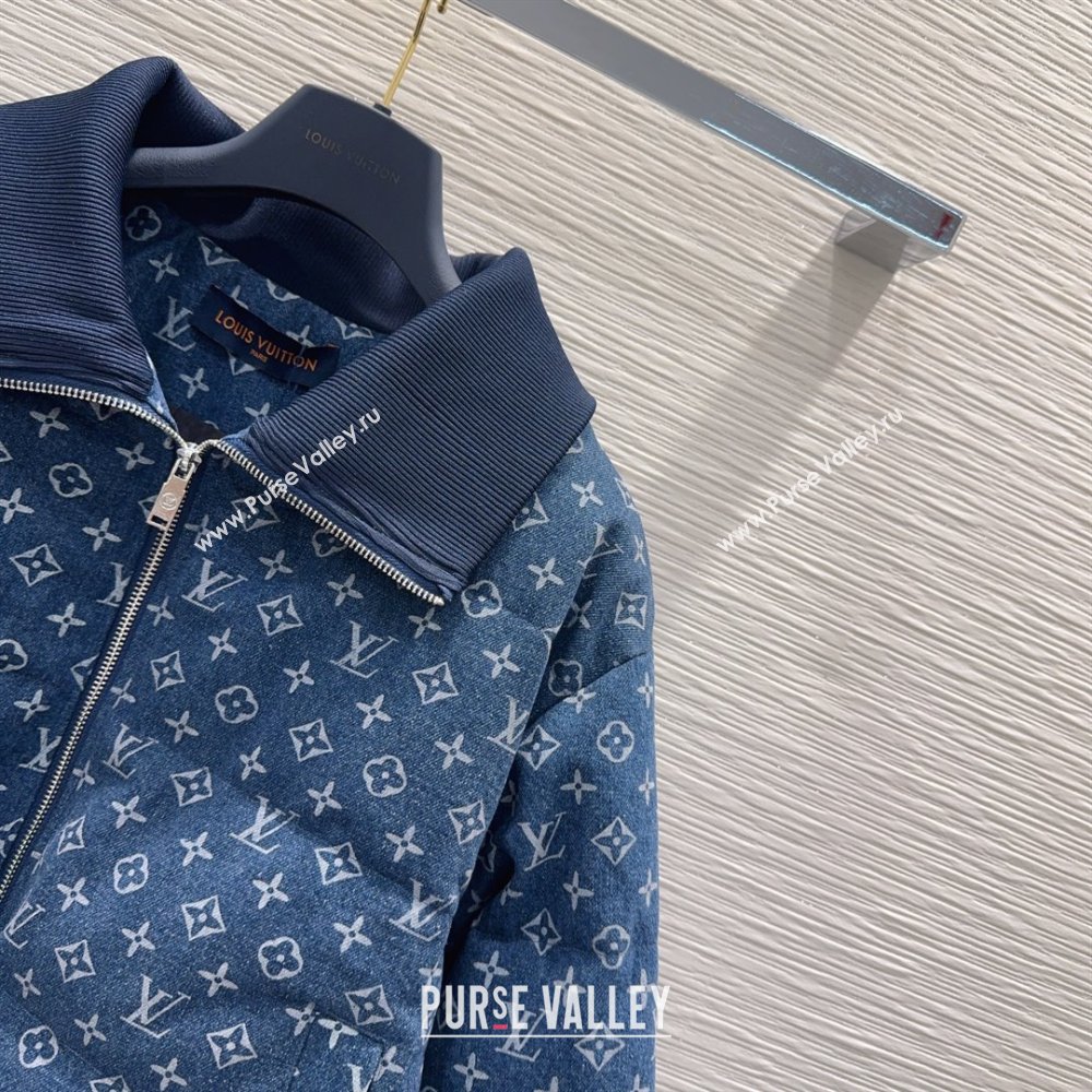 Louis Vuitton Monogram Denim Down Jacket LV102507 Blue 2025 (Q-25102907)