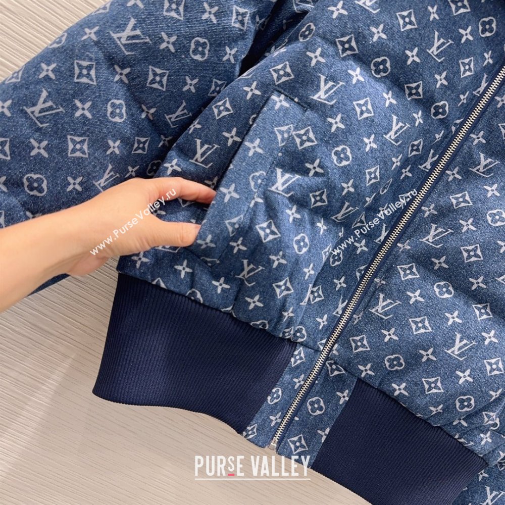 Louis Vuitton Monogram Denim Down Jacket LV102507 Blue 2025 (Q-25102907)