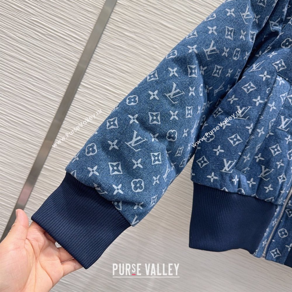 Louis Vuitton Monogram Denim Down Jacket LV102507 Blue 2025 (Q-25102907)