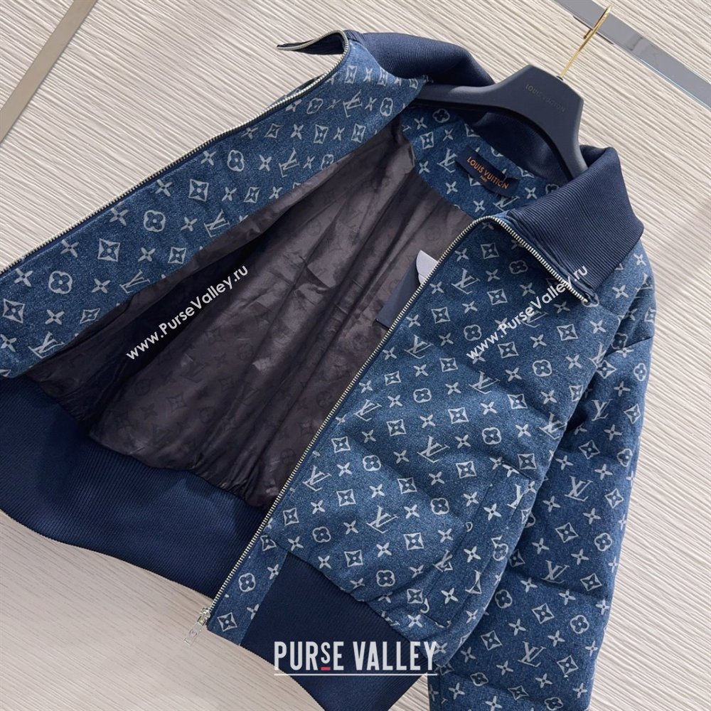 Louis Vuitton Monogram Denim Down Jacket LV102507 Blue 2025 (Q-25102907)