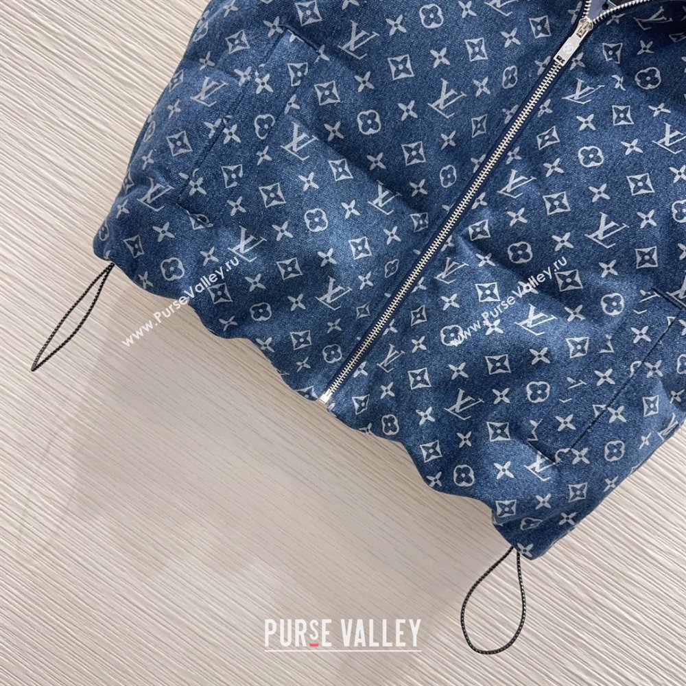 Louis Vuitton Monogram Denim Down Vest LV102508 Blue 2025 (Q-25102908)