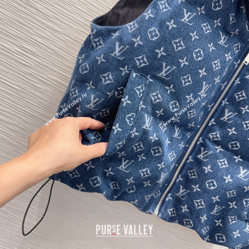 Louis Vuitton Monogram Denim Down Vest LV102508 Blue 2025 (Q-25102908)