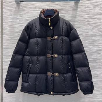 Louis Vuitton Monogram Accent Pillow Puffer Down Jacket LV102510 Black 2025 (Q-25102910)