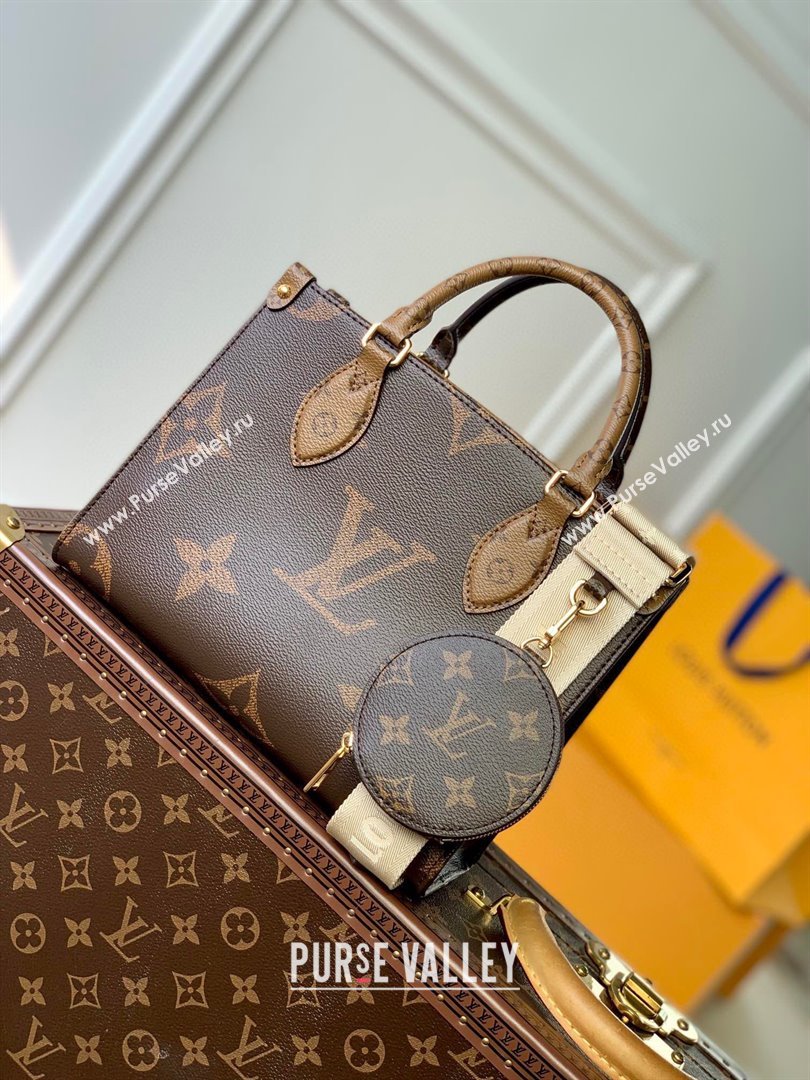 Louis Vuitton OnTheGo PM Tote Bag in Monogram Reverse Canvas M46373 2025 (K-25102501)