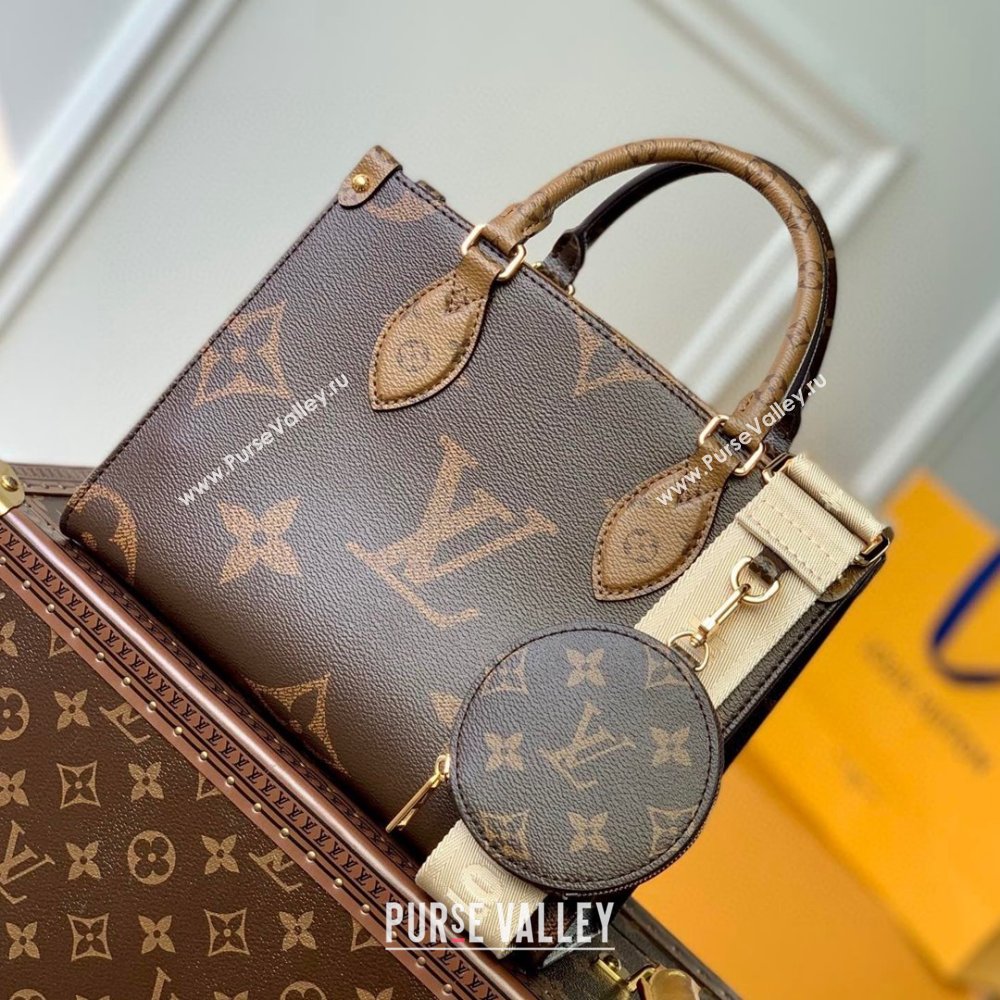 Louis Vuitton OnTheGo PM Tote Bag in Monogram Reverse Canvas M46373 2025 (K-25102501)