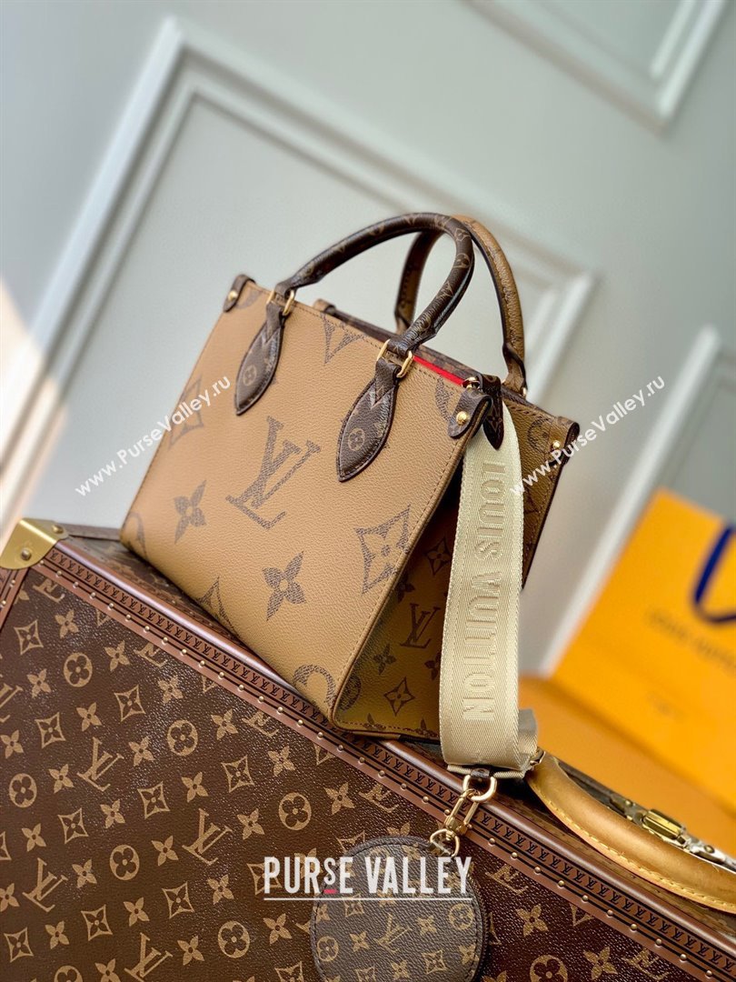 Louis Vuitton OnTheGo PM Tote Bag in Monogram Reverse Canvas M46373 2025 (K-25102501)
