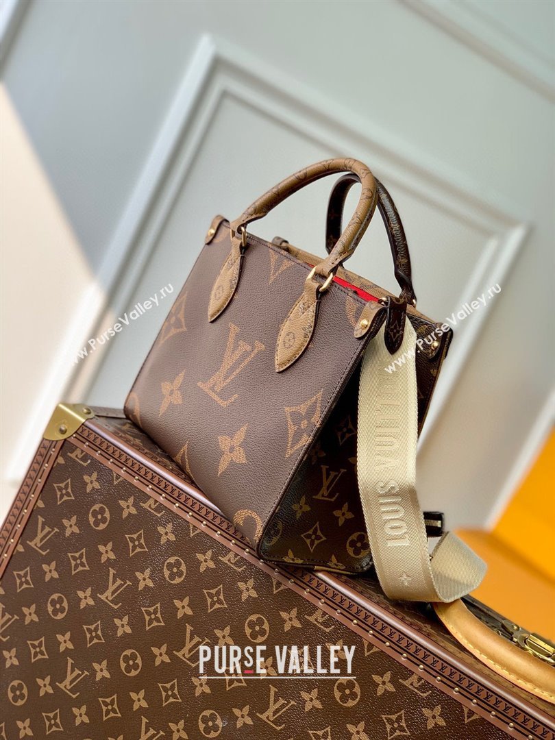 Louis Vuitton OnTheGo PM Tote Bag in Monogram Reverse Canvas M46373 2025 (K-25102501)