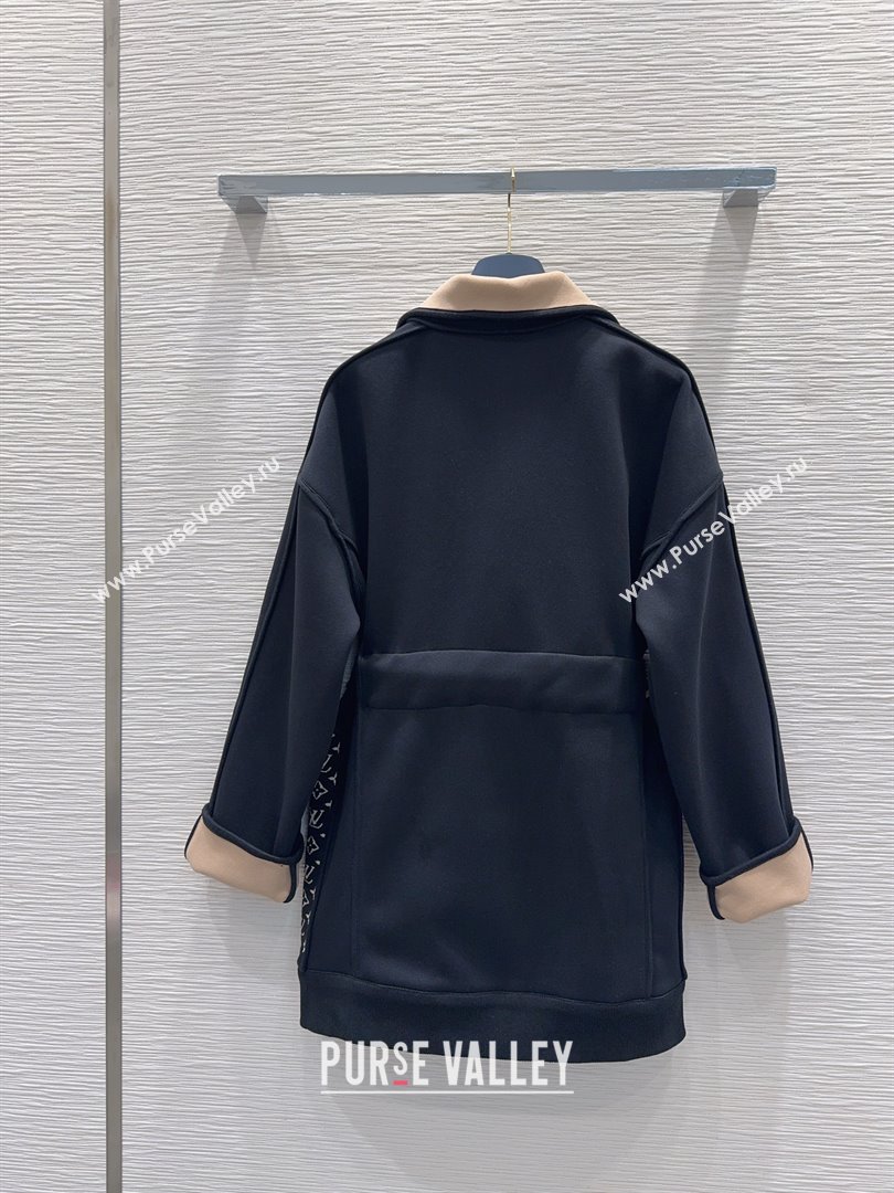 Louis Vuitton Monogram Accent Coat LV102902 Black 2025 (Q-25102902)