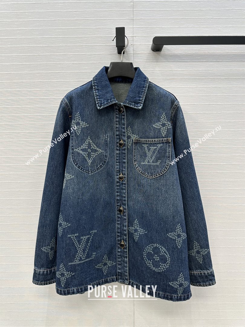 Louis Vuitton Denim Shirt LV102509 Blue 2025 (Q-25102809)