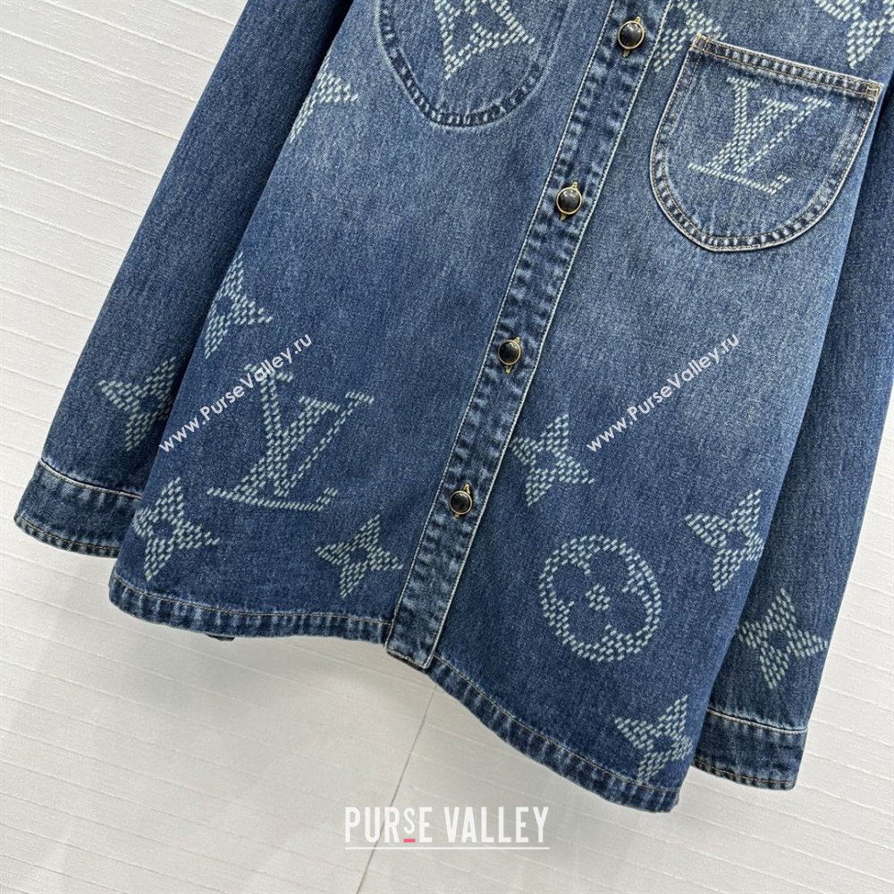 Louis Vuitton Denim Shirt LV102509 Blue 2025 (Q-25102809)