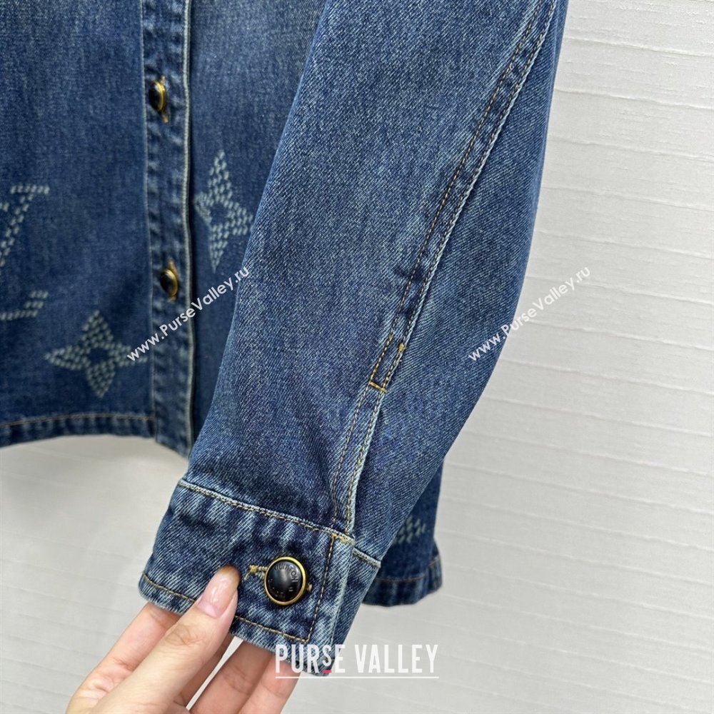 Louis Vuitton Denim Shirt LV102509 Blue 2025 (Q-25102809)