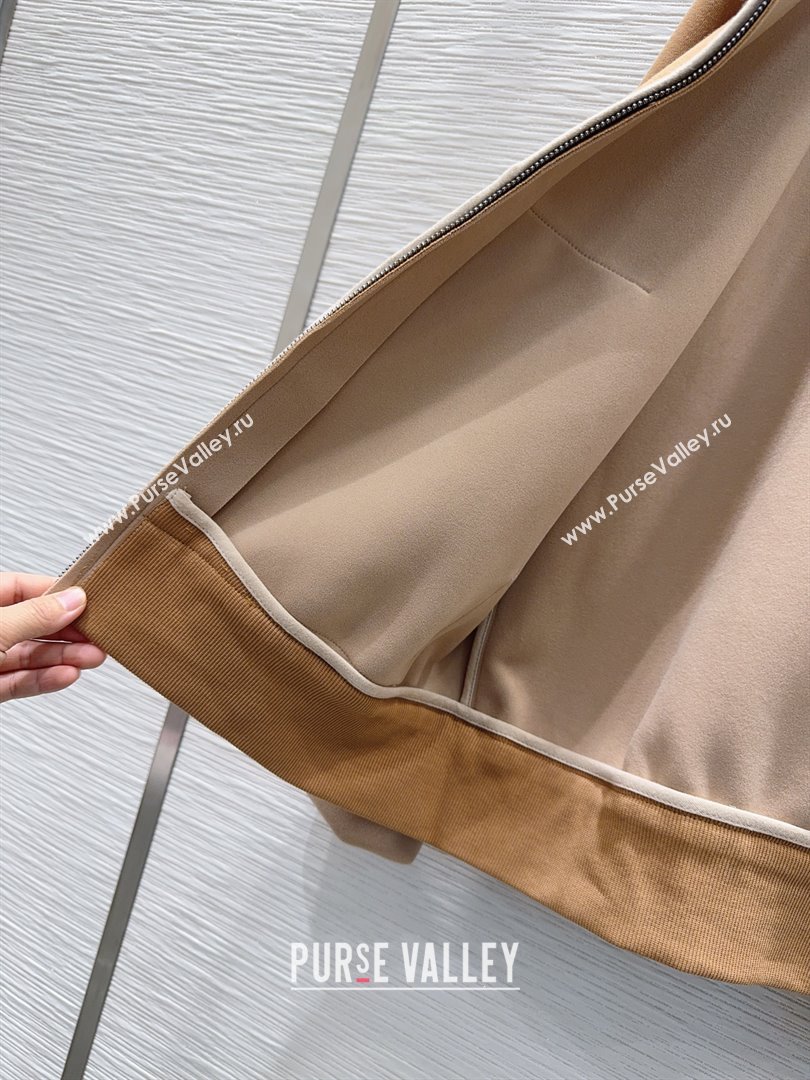 Louis Vuitton Monogram Accent Hoodie Jacket LV102903 Beige 2025 (Q-25102903)