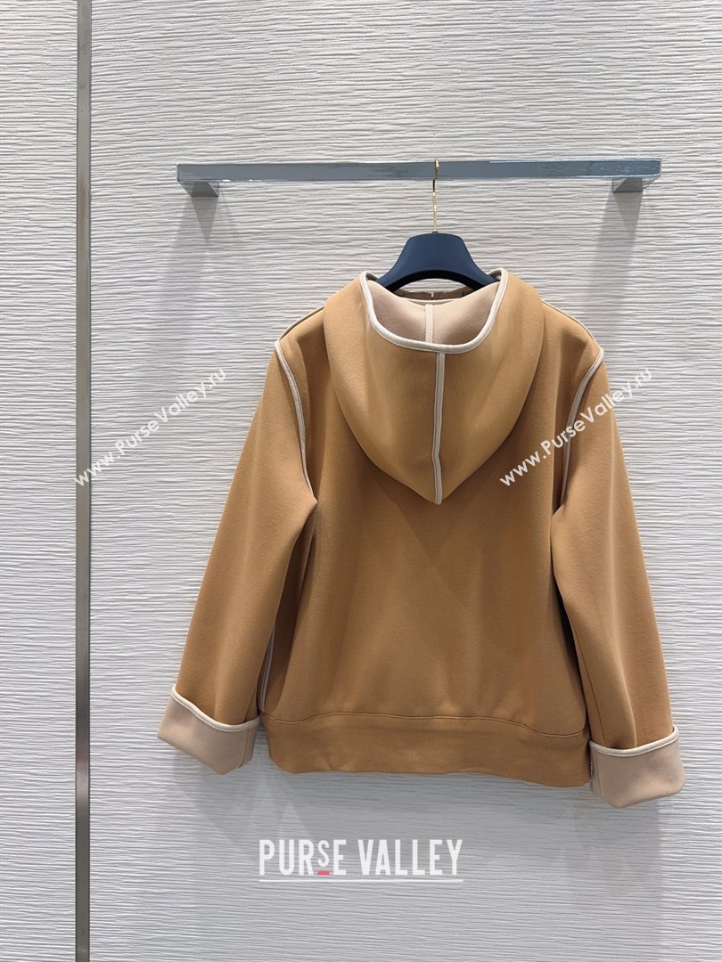 Louis Vuitton Monogram Accent Hoodie Jacket LV102903 Beige 2025 (Q-25102903)
