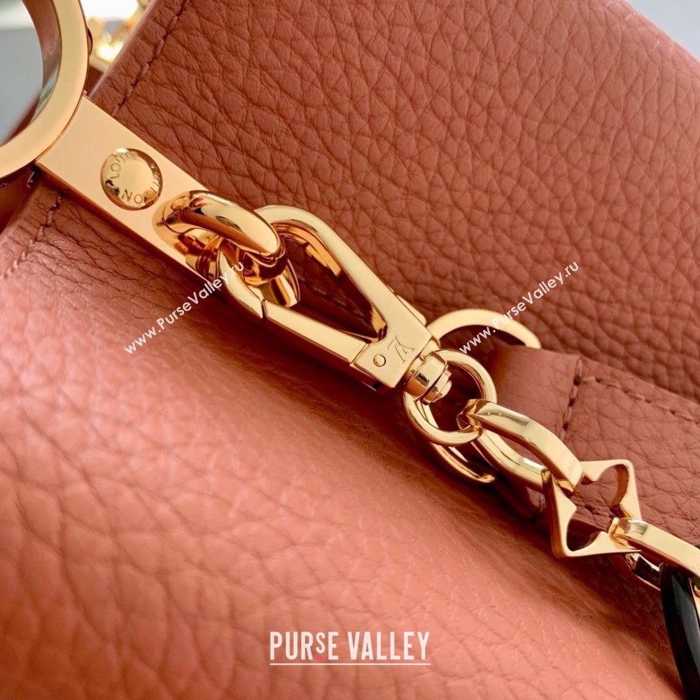 Louis Vuitton Capucines Mini Bag with Chain in TanTaurillon Leather M14381 2025 (K-25102701)