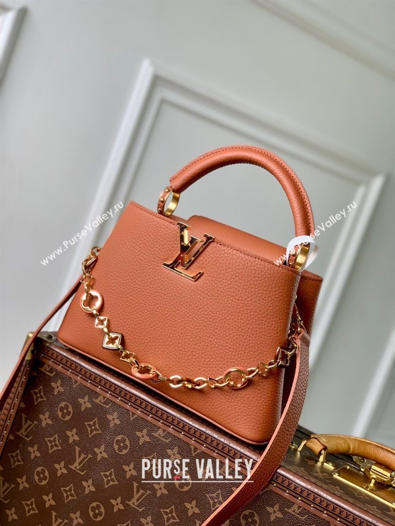Louis Vuitton Capucines BB Bag with Chain in Blue Taurillon Leather M14381 2025 (K-25102702)