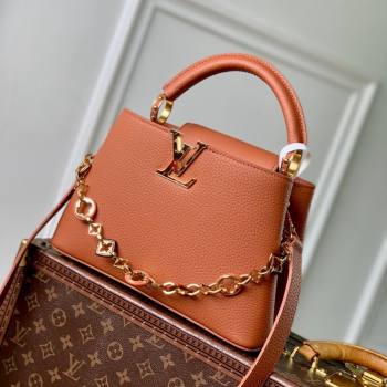 Louis Vuitton Capucines BB Bag with Chain in Blue Taurillon Leather M14381 2025 (K-25102702)