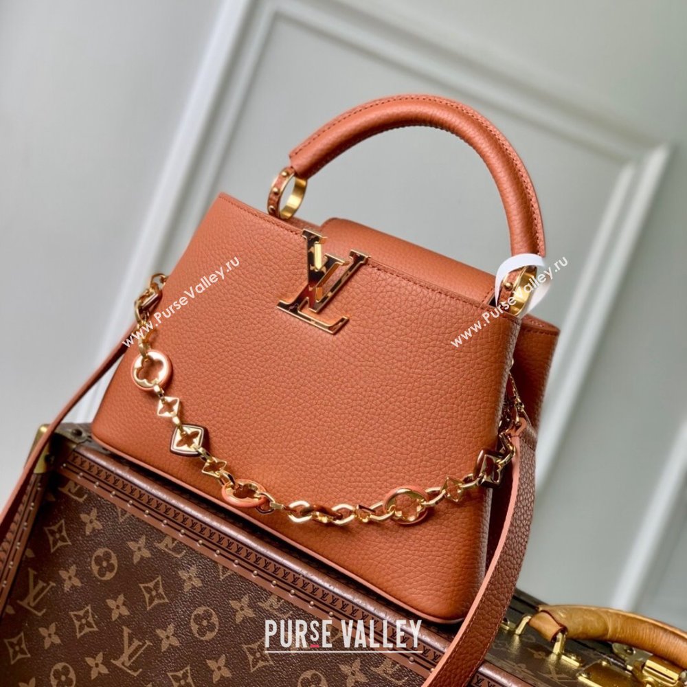 Louis Vuitton Capucines BB Bag with Chain in Blue Taurillon Leather M14381 2025 (K-25102702)