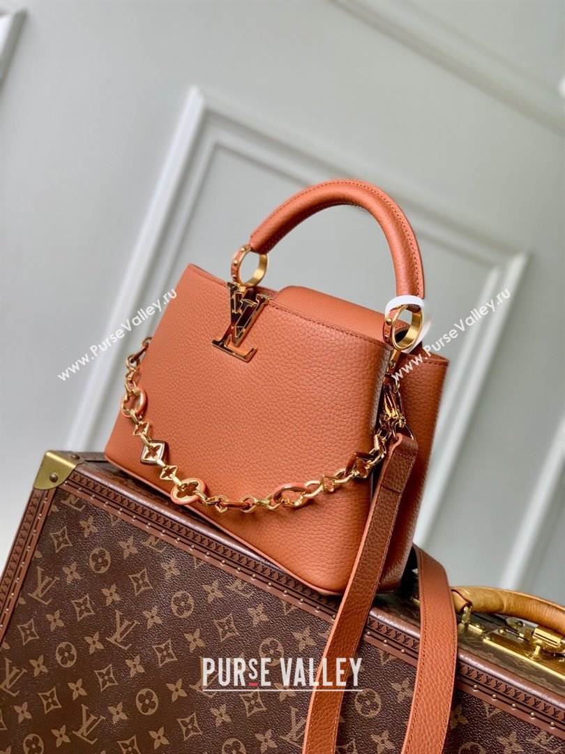 Louis Vuitton Capucines BB Bag with Chain in Blue Taurillon Leather M14381 2025 (K-25102702)