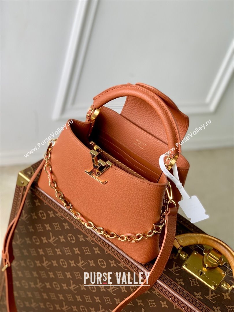 Louis Vuitton Capucines BB Bag with Chain in Blue Taurillon Leather M14381 2025 (K-25102702)