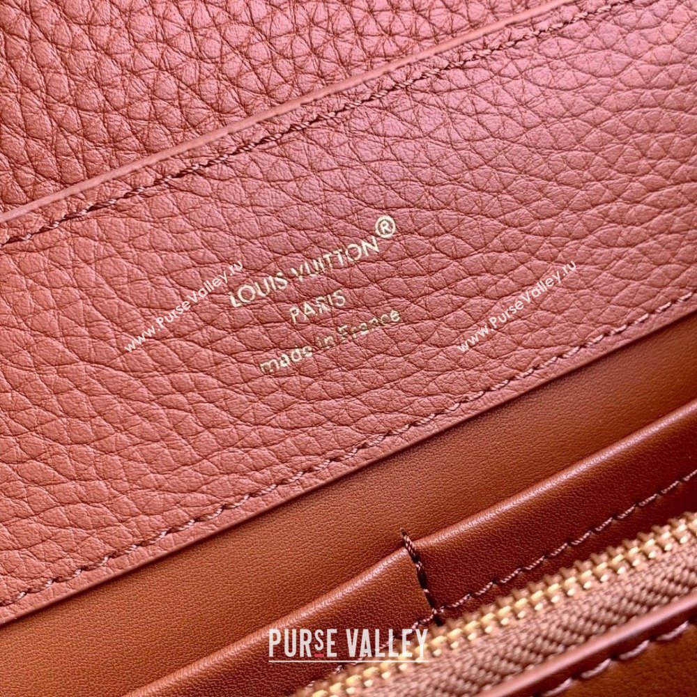 Louis Vuitton Capucines MM Bag with Chain in Tan Taurillon Leather M14381 2025 (K-25102703)