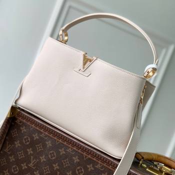 Louis Vuitton Capucines MM Souple Bag in Calf Leather M14370 White 2025 (K-25102705)