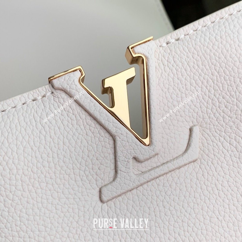 Louis Vuitton Capucines MM Souple Bag in Calf Leather M14370 White 2025 (K-25102705)