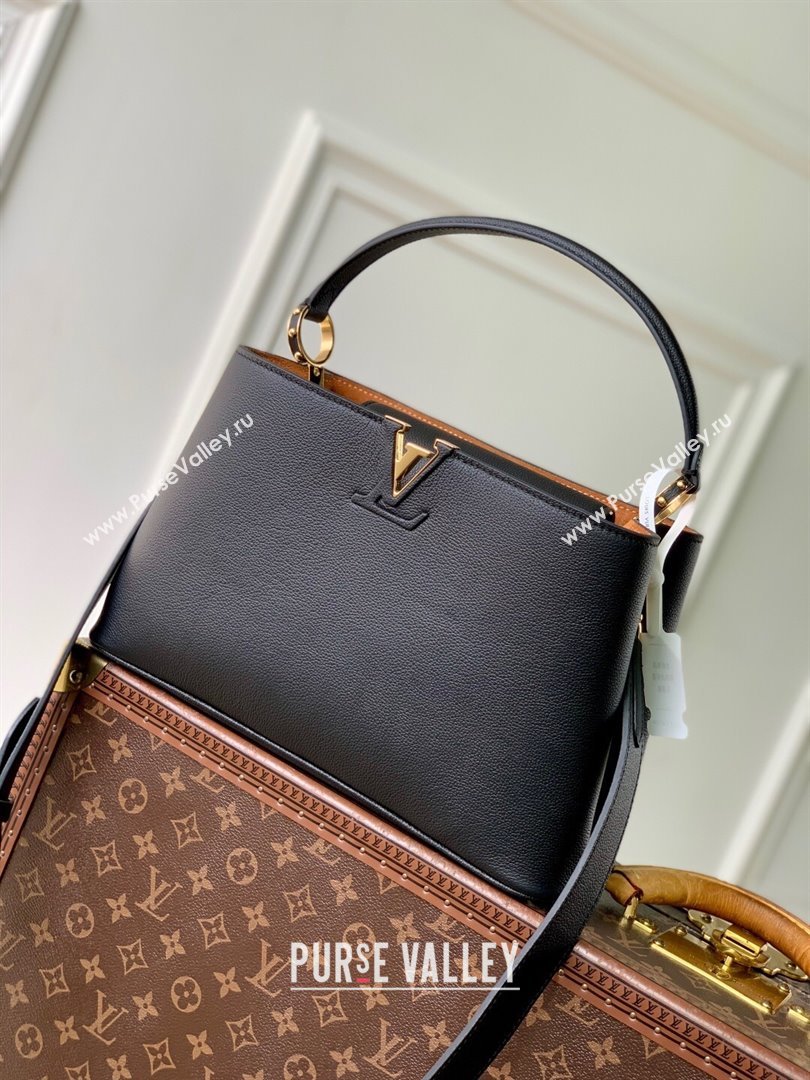 Louis Vuitton Capucines MM Souple Bag in Calf Leather M14370 Black 2025 (K-25102706)
