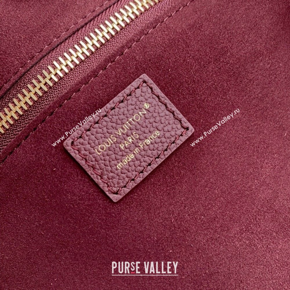 Louis Vuitton Neverfull MM Tote Bag in Monogram Leather M25855 Burgundy 2025 (K-25102504)