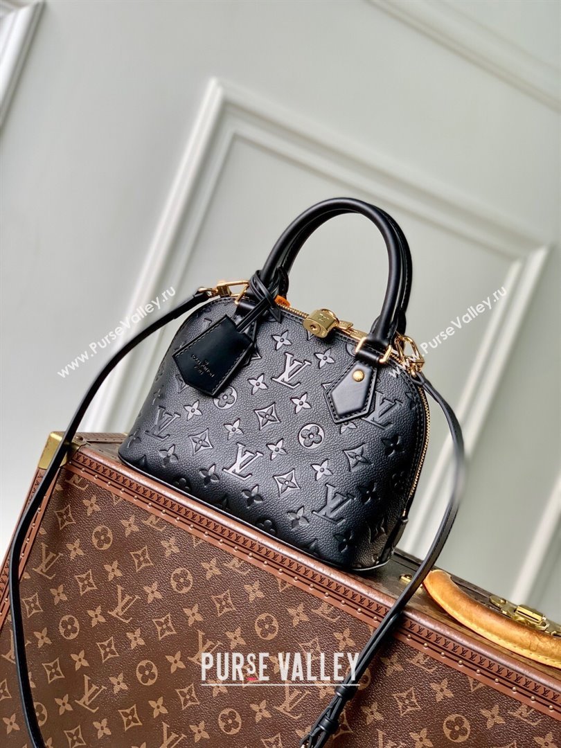 Louis Vuitton Alma BB Bag in Monogram Grained Leather M26409 Black 2025 (K-25102708)