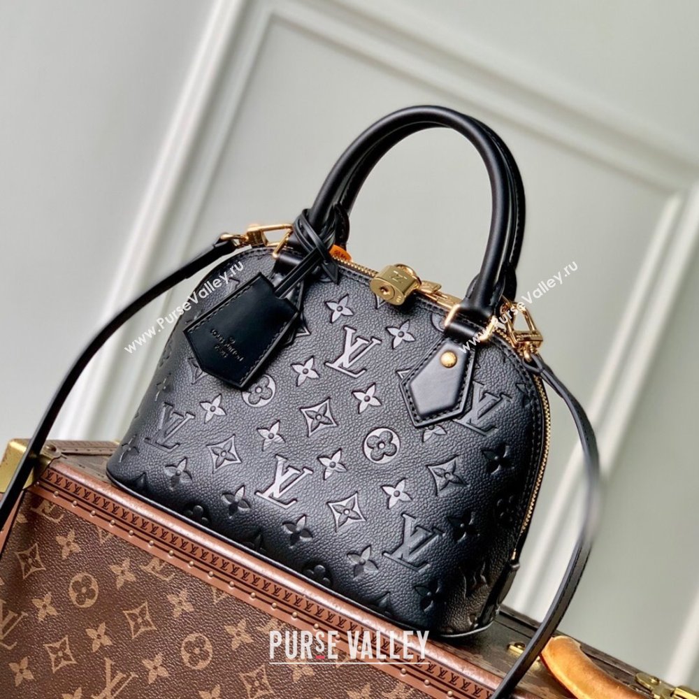Louis Vuitton Alma BB Bag in Monogram Grained Leather M26409 Black 2025 (K-25102708)