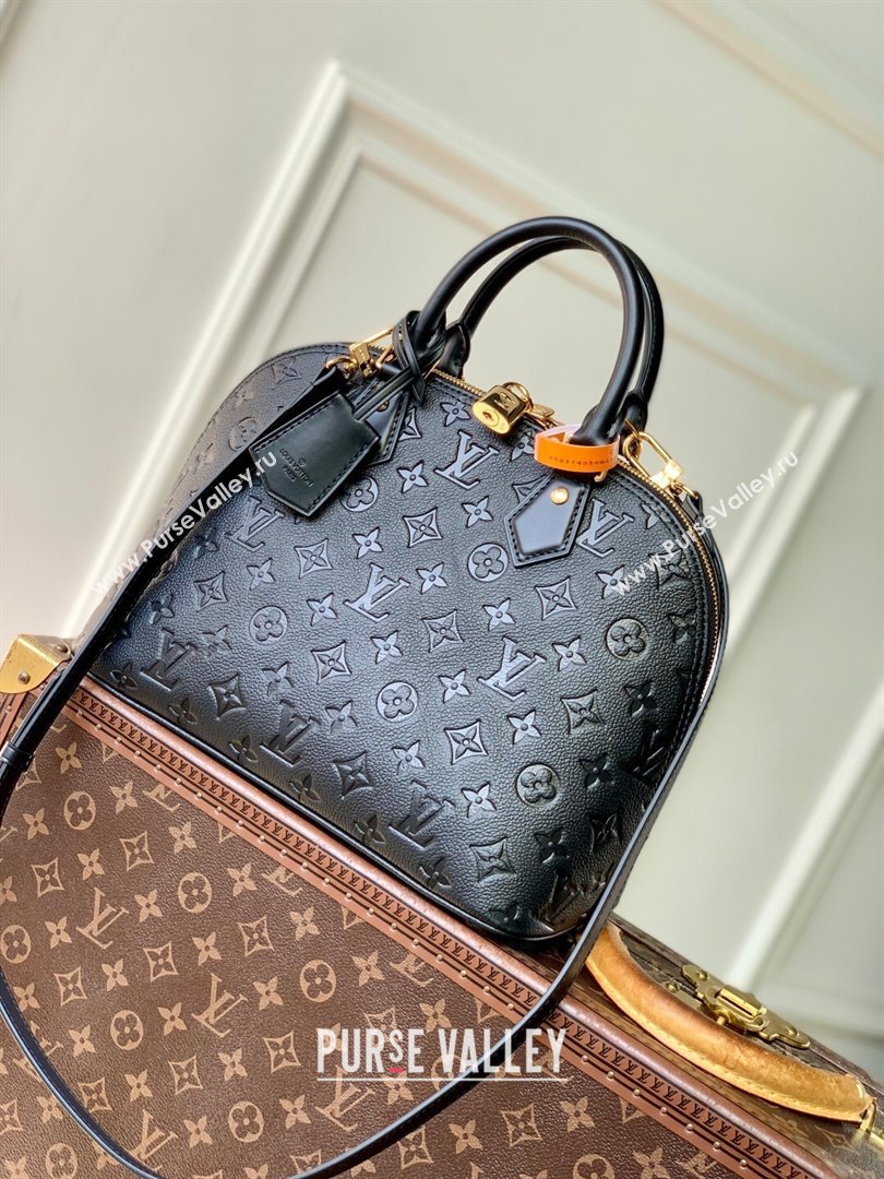 Louis Vuitton Alma PM Bag in Monogram Grained Leather M26489 Black 2025 (K-25102709)