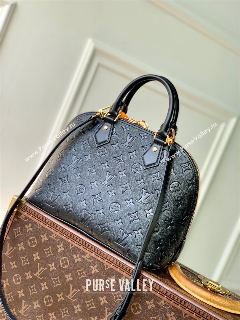 Louis Vuitton Alma PM Bag in Monogram Grained Leather M26489 Black 2025 (K-25102709)